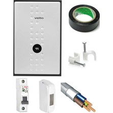 Feyza Design Flow E9 9000W Merkezi Güneş Su Isıtma Seti 8m Kablolu Tam Takım
