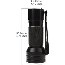 Mi-Ça Home 21 LED 395NM Güneş Işığı Eltraviyole Uv El Feneri - Siyah Fener - Evcil Hayvan Otel Ev Temizlik Para Taş Mücevherat