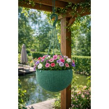 Binbirreyon Rattan Askılı Saksı 26CM Çiçek Saksısı AH164