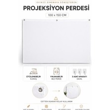 Harvox 100X150 cm Projeksiyon Perdesi Katlanabilir Taşınabilir Duvar Projeksiyon Perdesi