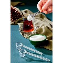 Mi-Ça Home 3 Adet Mika Plastik Şeker ve Tuz Kaşığı, 3'lü Sunum Kaşığı Seti Mika Plastik