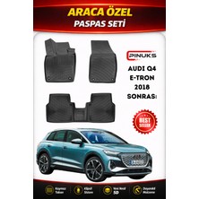 PINUKS Audı Q4 E-Tron 2018  Araca Özel Havuzlu  5d  Oto Paspas Seti Pro Seri
