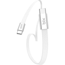 Mi-Ça Home Bix T5CC-WT Beyaz 1 Metre 240W Type-C To Type-C Örgülü Hızlı Şarj ve Data Kablosu, 480MBPS 240W Type C Turbo Şarj Kablosu, (Tüm Type C Telefon ve Tabletlerle Uyumludur) (Max 48V 5A)