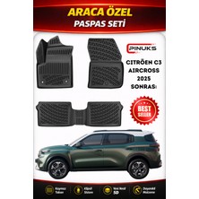 PINUKS Cıtroen C3 Aircross Elektrikli 2025+ Araca Özel Havuzlu  5d  Oto Paspas Seti Pro Seri