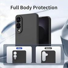 Mi-Ça Home - ile Uyumlu Galaxy S25 Edge Kılıf Kamera Korumalı Yumuşak Renkli Mat Silikon + 9h Ekran Koruyucu Cam Set