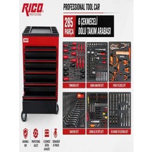 Rico 025-TA0024 285 Parça 6 Çekmeceli Dolu Takım Arabası