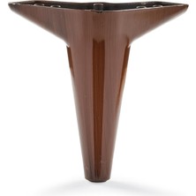 Mi-Ça Home Konik Ayak Ceviz Renk - Pp Plastik - 15 cm Yükseklik - Vidalar Dahil