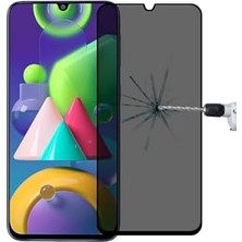 Mi-Ça Home Galaxy M21 Ile Uyumlu Hayalet Ekran Koruyucu Tam Kapatan Gizli Tamperli Cam
