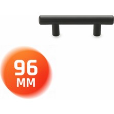 Nobel Metal Mobilya Kulbu Mutfak Çekmece Dolap Dolabı Kulpu  Kulpları Matsiyah 96 mm