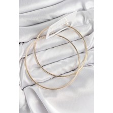 Uravas Store Pirinç Halka Model Gold Renk Kadın Küpe