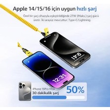 Mi-Ça Home 4’ü 1 Arada 65W Yaylı Hızlı Şarj Kablosu Type-C & Lightning Pd Destekli, Dolaşmaz Spiral Tasarım, 1.5m Uzayabilir, Araç & Ev Uyumlu Şarj ve Veri Kablosu (Siyah)