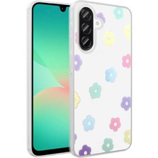 Mi-Ça Home Galaxy A56 ile Uyumlu Kılıf Şeffaf Figürlü Folk Sert Kapak - Papatya