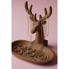 My Craft 3D MYCRAFT3D Geyik Figürlü Takı Standı & Organizer Tabaklı Kolye Yüzük Düzenleyici Dekoratif Obje