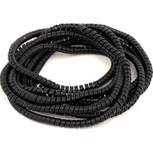 Mi-Ça Home Şarj Aleti Kablosu Kablo Kordon Koruyucu Spiral Sarma Kılıf Koruma (Siyah)