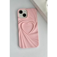 Mi-Ça Home 13-14 - 15 ile Uyumlu 3D Mat Kalp Kabartma Desenli Darbe Önleyici Silikon Kılıf