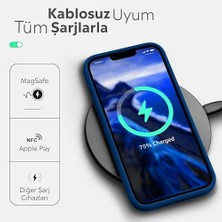 Mi-Ça Home Kılıf Ince Sıvı Silikon 3 Katmanlı Tam Kaplamalı Yumuşak Jel Kauçuk Kılıf Kapak (Parlak Lacivert, 11)