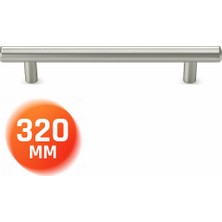 Nobel Metal Mobilya Kulbu Mutfak Çekmece Dolap Dolabı Kulpu  Kulpları Inox 320 mm