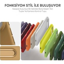 Mi-Ça Home Kılıf Ince Sıvı Silikon 3 Katmanlı Tam Kaplamalı Yumuşak Jel Kauçuk Kılıf Kapak (Kahverengi, 17 Air)