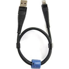 Mi-Ça Home ile Uyumlu Lightning 5A 100 W Örgülü Hızlı Şarj ve Data Kablosu 1 Metre