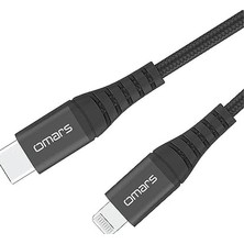 Mi-Ça Home Type-C To Lightning Örgülü Hızlı Şarj ve Data Kablosu - Hızlı Şarj, Mfi Sertifikalı Uyumluluk, Dayanıklı Yapı