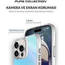 Mi-Ça Home Bix 16 Pro Max Pure Renk Geçişli Şeffaf Kılıf Çizilmeye Dayanıklı Darbe Emici Mavi