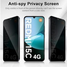 Mi-Ça Home - 15C ile Uyumlu Hayalet Ekran Koruyucu Kırılmaz Cam Tam Kaplar Privacy Glass