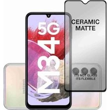Mi-Ça Home Galaxy M34 5g Ile Uyumlu Mat Seramik Ekran Koruyucu Parmak Izi Bırakmaz Cam Koruma