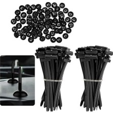 Mi-Ça Home 2025 Kablo Bağı, Siyah, Naylon Evrensel Kablo Kravat Tokası, Heavy Duty Self-Locking Naylon Fermuarlı Bağ Tutucu, Çok Amaçlı Plastik Kablo Bağları Aleti, Araç Günlük Onarım Için (100 Adet)