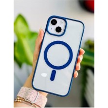 Mi-Ça Home 13-14 ve 15 ile Uyumlu Magsafe Özellikli Renkli Şeffaf Kılıf