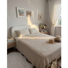 Monochrome %100 Organik Pamuk 4 Kat Müslin Çok Amaçlı Yatak Örtüsü ve Pike (240X250 Cm)