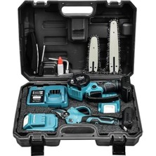 Mi-Ça Home Assur Akülü Budama Makası ve Testere Seti, 18V Li-Ion, 2 Adet 1500MAH Akü, 35MM Kesim Çapı, Metal Şanzıman, ASR1013