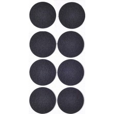 Mi-Ça Home Siyah Keçe 8 Adet 5,5 cm Yuvarlak Yapışkanlı, Masa, Koltuk Altı Parke Koruma Keçesi