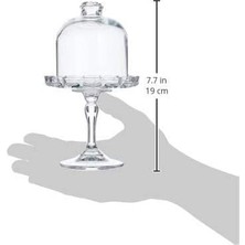 Mi-Ça Home Paşabahçe Mini Patisserie Ayaklı Cam Kapaklı Servis Tabağı