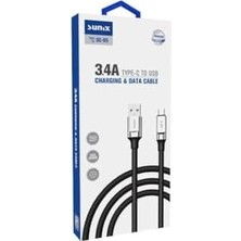 Mi-Ça Home Sc-65 3.4A Type-C Şarj ve Data Kablosu Siyah