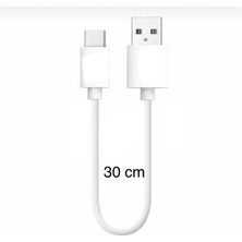 Mi-Ça Home USB Ios Kablo 30 cm Şarj ve Data Kablosu 18W 3.1 Amper Hızlı Şarj Kablosu Carplay Qc3.0 (Type C Android)