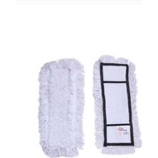 PremiumPort 40CM Pamuklu Zincir Dikişli Nemli Mop Yedeği, Temizlik Kolaylığı