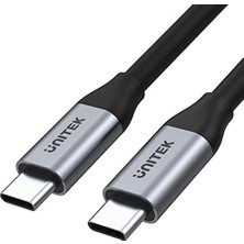 Mi-Ça Home Usb-C - Usb-C 5gbps 4K 60Hz 20V/5A Kablo 2m | C14091ABK | Video 4K @ 60 Hz | USB 3.1 Gen 1 Özellikler | 100 W Güç Dağıtımı | Alüminyum Bağlantılar