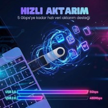 Mi-Ça Home Type-C 3.1 To USB 3.0 Çevirici - Şarj ve Data Için Dönüştürücü Otg Adaptör - 5gbps’e Kadar Hız - USB Bellek, Klavye, Fare ve Yazıcı Uyumlu