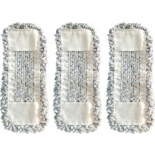 PremiumPort Yedek Mikrofiber Mop 40 Cm, 3'lü Set, Temizlik Için Ideal Ürün