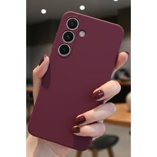 Mi-Ça Home - Galaxy S26 Plus ile Uyumlu Için Içi Kadife Süet Tasarımlı Kamera Korumalı Silikon A Kalite Lansman Kılıf - Koyu Mor