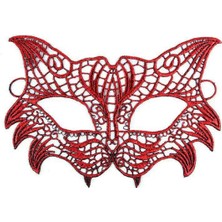 Uravas Store Kırmızı Dantel Masquerade Maskesi 8 No