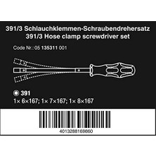 Mi-Ça Home Hortum Kelepçesi Tornavida Seti 391/3, 3 Parça, 05135311001
