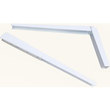 Mi-Ça Home Kırma Katlanır Masa Konsolu, 30 Cm, Dayanıklı Metal Malzeme, Duvara Monte Edilebilir, Katlanabilir Raf Ayağı, Masa Ayak Destek Aparatı, Kolay Kurulum, Çok Amaçlı Kullanım, 2'li Set (Beyaz)