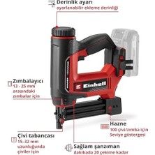 Mi-Ça Home Akülü Çivi Tabancası/zımba Te-Cn 18/32 Li-Solo Power X- (18 V, 20 Atış/dak, Maks. 25 mm Zımba Uzunluğu, Maks. 32 mm Çivi Uzunluğu, Her Biri 300 Zımba ve Çivi Dahil, Akü Dahil Değil)