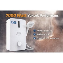 Feyza Design Yüksek Güçlü 7000W Elektrikli Şofben, 3 Kademe, Su Basınç Emniyetli