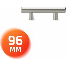 Nobel Metal Mobilya Kulbu Mutfak Çekmece Dolap Dolabı Kulpu  Kulpları Inox 96 mm