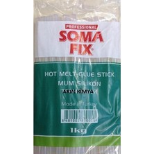 Mi-Ça Home Somafıx 1 kg 11.3X300 mm Kalın Mum Silikon Çubuk Şeffaf