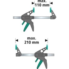Mi-Ça Home Wolfcraft Mini Tek Elle Kullanılabilen Kelepçe 40 – 110 mm 3455100 – Küçük Iş Parçalarının Hassas Şekilde Sabitlenmesi Için Pense Seti – 2 Adet – Tek Elle Uygulama