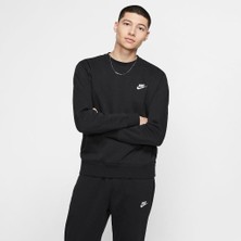Nike Sportswear Club Fleece Crew Erkek Siyah Sweatshirt