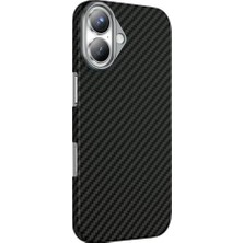 Mi-Ça Home - 17 ile Uyumlu Kılıf ile Uyumlu Şarj Özellikli Ultra Slim Aramid Karbon Fiber Kevlar Kapak - Siyah